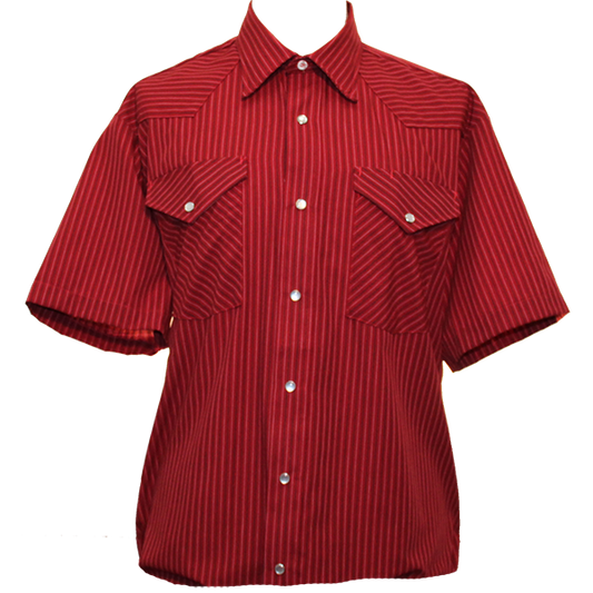 Red Pinstripe Western Shirt