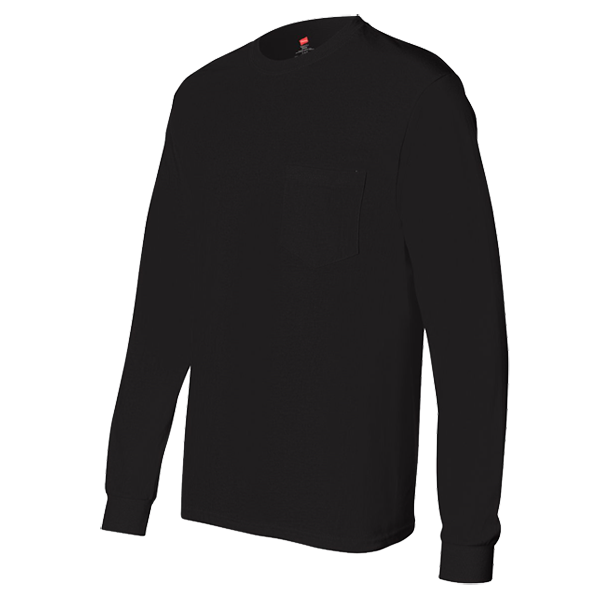 Black Long Sleeve T-Shirt w/Pocket