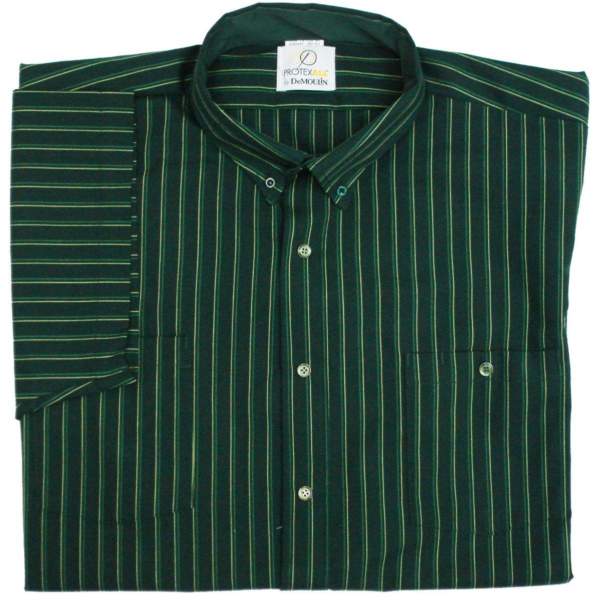 Green/Kelly/Yellow Stripe Work Shirt