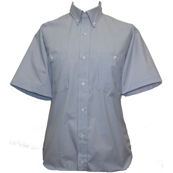 White/Blue Stripe Work Shirt