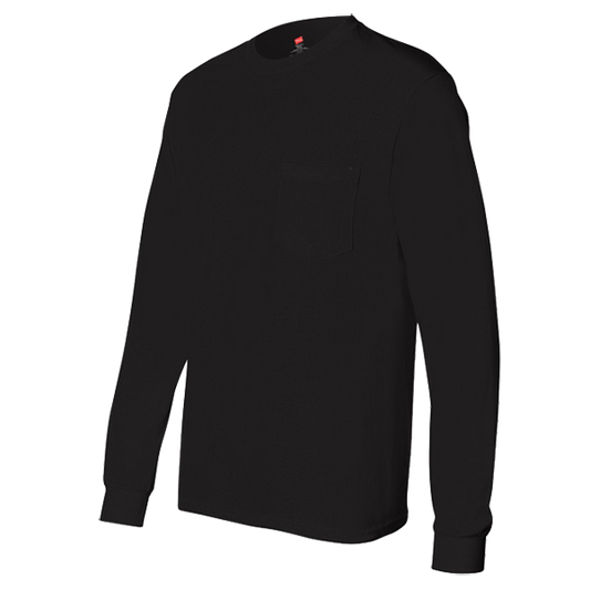 Black Long Sleeve T-Shirt w/Pocket